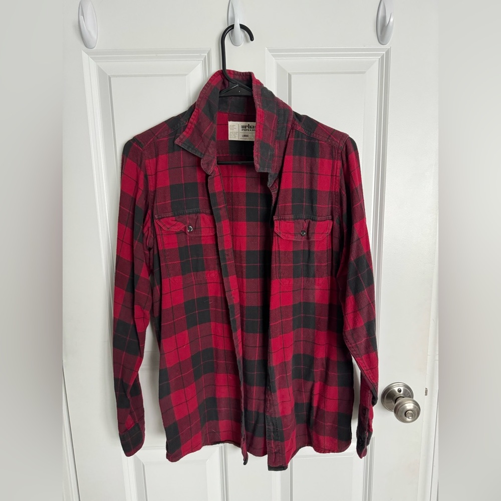 Boys Large red and black flannel by Urban Pipeline.